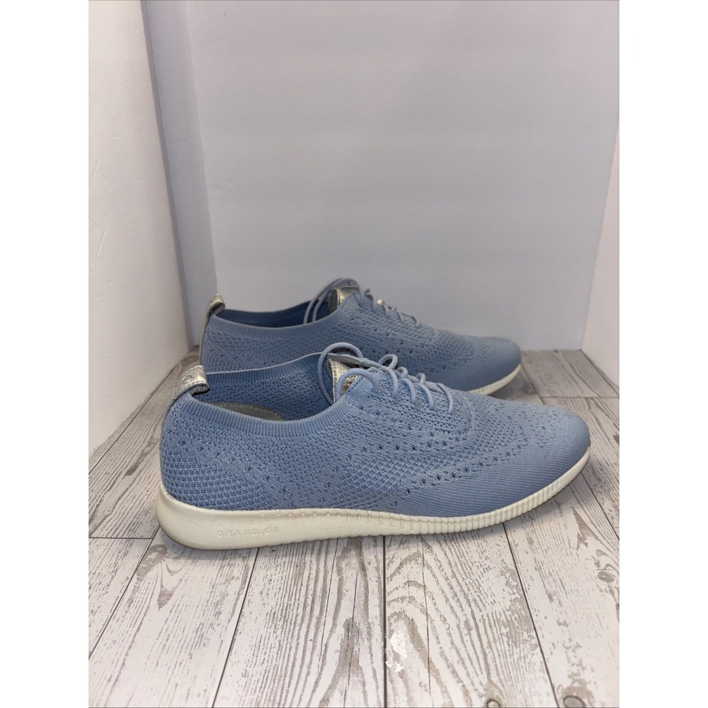 Cole Haan Women's 2 Zerogrand StitchLite Knit Blue Wingtip Shoes, W11155 Sz 10B